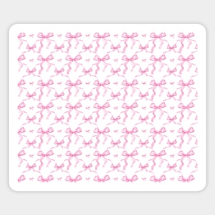 Aesthetic Pastel Pink Ribbons and bows in watercolor Magnet
